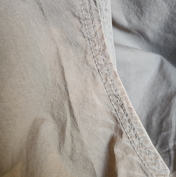 Lanvin Twist Front Short Sleeve Cotton Khaki Brown Short Sleeve Sheath D… - Picture 12 of 12